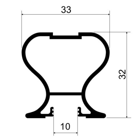 Профиль вертикальный симметричный MS110 Венге (A31)